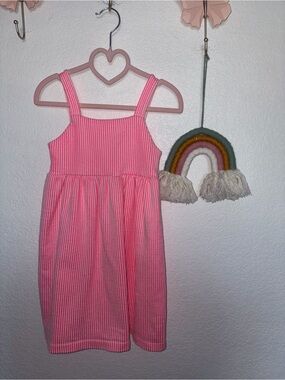 Zara Pink and White Striped Girls Dress